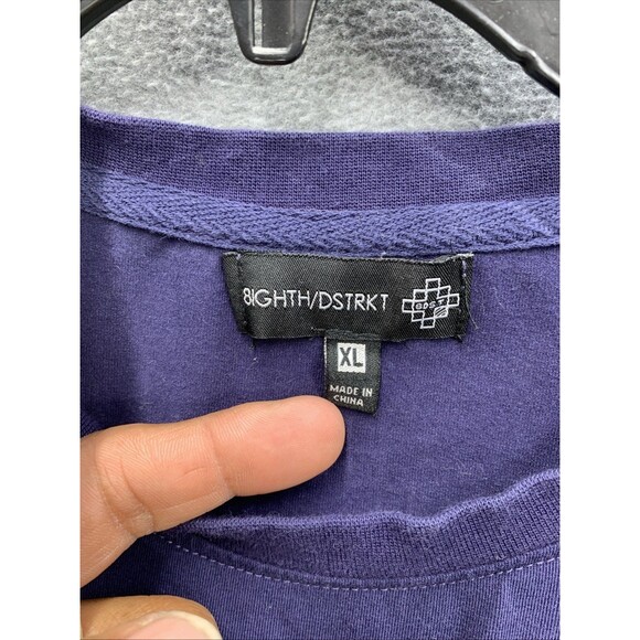 8IGTH DSTRKT Graphic 3D Print Tee T-Shirt Men's Size XL Baby Blue Blue Crew Neck - Picture 10 of 15